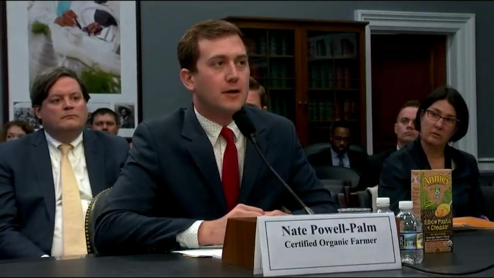 MOA member Nate Powell-Palm testifies before the US House Appropriations Agriculture, Rural Development, FDA, and related agency subcommittees.