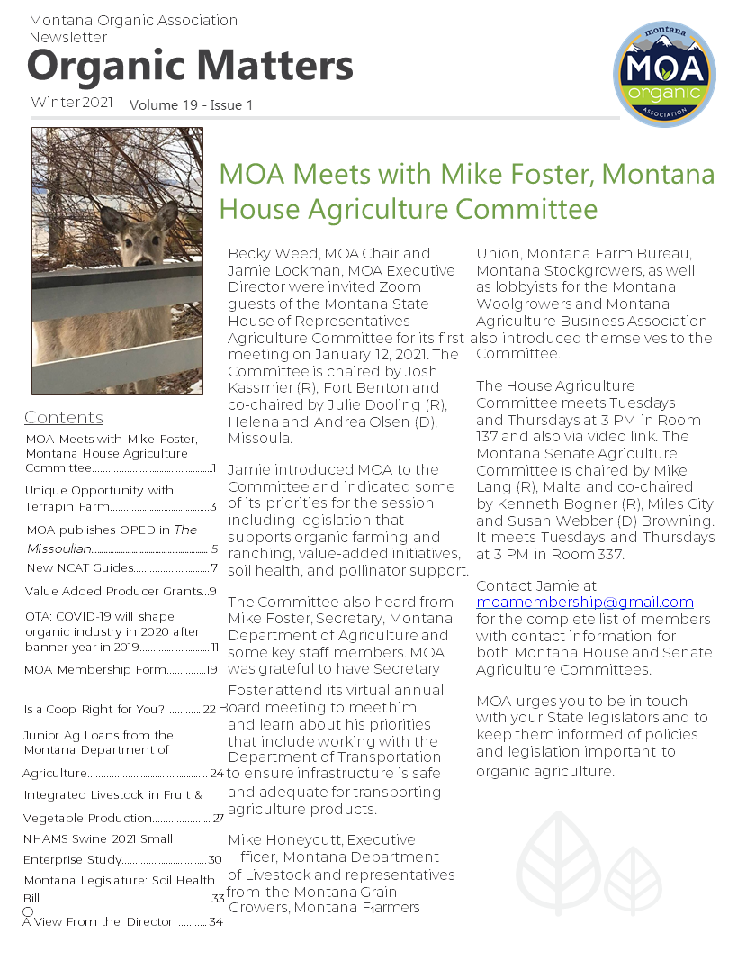 MOA Organic Matters - Winter Feb 2 2021